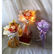 Money rose mix soap rose bouquet/Sejambak bunga ros duit campur bunga sabun.