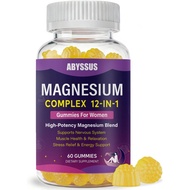ABYSSUS Magnesium Complex Gummies for Women, Stress & Relaxation Support & Daily Well-Being with 12-