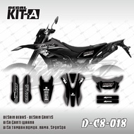 Decal Yamaha wr 155 MOTIF SUPERMOTO HITAM ABU Bahan Ekonomis