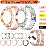 Diamond Bling Strap Case For Galaxy Watch 9 Strap PC Hard Galaxy Watch 9 Case Galaxy Watch 8 Strap M
