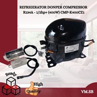 Donper R CMP-K400CZ1 Compressor R134a 1/2HP+ 400W Medium Duty Cooling | Refrigerator / Freezer / Chi