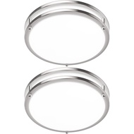 2-Pack 36W LED Ceiling Light Fixture (450W Equiv), 12IN Modern Flush Mount Ceiling Lights, Dimmable 