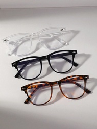 3pcs/2pcs/1pc Glasses, Computer Reading/Gaming/TV/Phones Glasses For Women Men,Anti Eyestrain & UV G