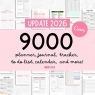 [PDF] 9000+ Canva Template Bundle Planner Journal Tracker 2026 Digital Download