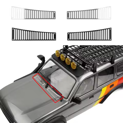 1 Pair Heat Dissipation Grille Metal Decorative Sheet for 1/10 FMS FCX10 LC80 Accessories