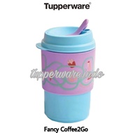 Tupperware Fancy Coffee To Go 350ml Biru tumbler kopi teh panas minuman hangat mug tempat minum wadah air promo murah diskon