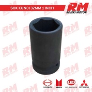 MATA 32mm Impact Socket Bit 1 Inch Truck Wheel Socket Wrench 32 mm Truck Impact Socket Wrench