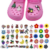 Croc jibz crocodile sandal Cartoon Christmas Colorful Flower Pattern Hole Shoe Bcukle Decorations Charms Kids Gift for