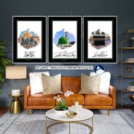 MASJID ISTIMEWA -Kaabah-Nabawi-Aqsa (3panel)3M-1