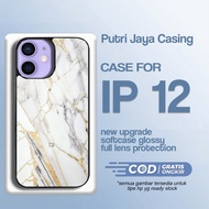 HP Latest IP 12 Case [ MARBLE ] Casing IP 12 Hardcase Softcase Premium Glossy