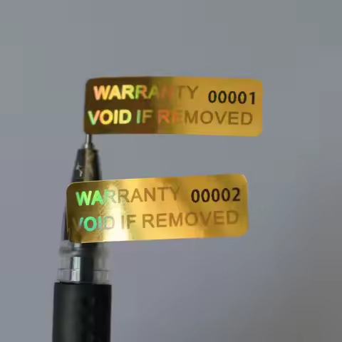 WARRANTY VOID IF REMOVED 10x30mm security VOID Hologram Golden color Holographic sticker Series numb