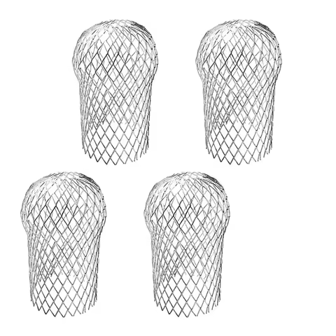 A01F-4 Pcs Gutter Downspout Guards 3.5 Inch Aluminum Leaf Filter Strainer Expandable Gutter Downspou