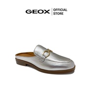 GEOX รองเท้าหนังผู้หญิง รุ่น D CLORIDIE - SILVER FW24 (D46XGEC1007F_F4SIXX)