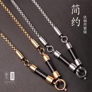 Taiga Thai Amulet Chain Qiqi Gold-plated Titanium 泰伽泰国佛牌链子七七镀金钛钢符管链扣多挂三挂金属822Q