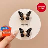 Butterfly Brooch 2 Piece Set Korean Fashion Waist Pins for Women Denim Outfit Accessories Brooch Set