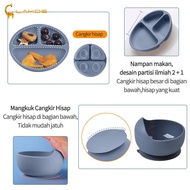 Lakoeofficialmall 6Pcs/Set Baby Eating Utensils Silicone Baby Eating Utensils Set