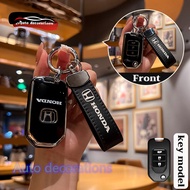 【 2buttons 3buttons 】 Honda smart key case For Honda JAZZ GK silver edge keychain Honda JAZZ GK 2019