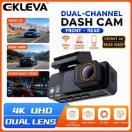 EKLEVA 4K 3840*2160P Dash Cam with Wifi 24H Parking Mode Ultra HD Vehicle Dashcam Car Road Camera Hi