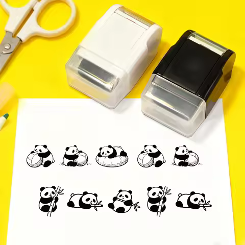 Cute panda seal, cute and interesting imprint easily get panda theme suitable for handmade, scrapboo