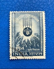 印度郵票  自由免於飢餓紀念郵票 1963年