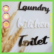 3D Wall Decoration/Kitchen/ Toilet/Laundry Wall Art Deco/ Tulisan Hiasan Dinding