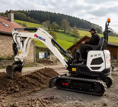 Custom Mini 1.8 Ton Excavator Hydraulic Construction Equipment CE Euro 5 for Garden Use
