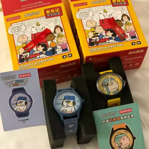 Hot Snoopy & Friends Collectible Mystery Watch Blind Box - Surprise Cartoon Watches Gift Set For Kid