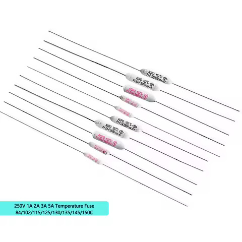 5PCS Temperature Fuse  250V 1A 2A 3A 5A  84/102/115/125/130/135/145/150C Degrees Fuse JET RF AUPO
