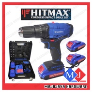 HITMAX 36V Cordless Impact Drill Driver Set With 24 Pcs Accessories Set Can Drill Wall Bricks (2 Battery) HTM-9093-HT