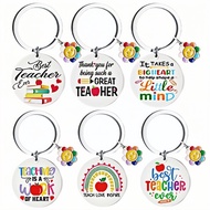 Teacher's Day Keychain Souvenir Key Ring Colorful Key Chain Backpack Pendant Keychain Gift Car Key H