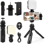 Vlogging Kit for iPhone, Android with Tripod, Soft Light, YouTube Starter kit Content Creator Equipm