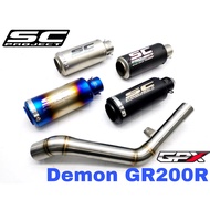 Exhaust GPX Demon GR200R Tabung Stainless Steel Ekzos Muffler Accessories SC Project Motor Full Syst