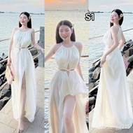 Slit-Slit MAXI Beach Dress FREE SIZE 65KG-90KG