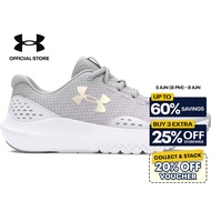 Under Armour Girls' Grade School UA Surge 4 Running Shoes - WHITE (100)