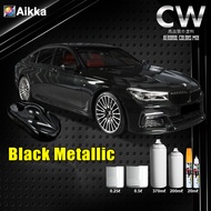 [ Black Metallic ] 2K Car Paint Kaler Hitam Metallic Bancuh Touch Up Pen DIY Cat Spray Motor AIKKA