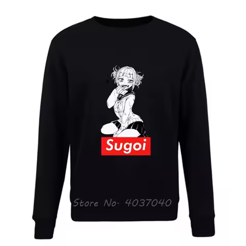 Hoodies Ahegao Toga Sugoi Waifu Boku No Hero Creative Design Academia Funny Hoodies Men Pullovers Sw