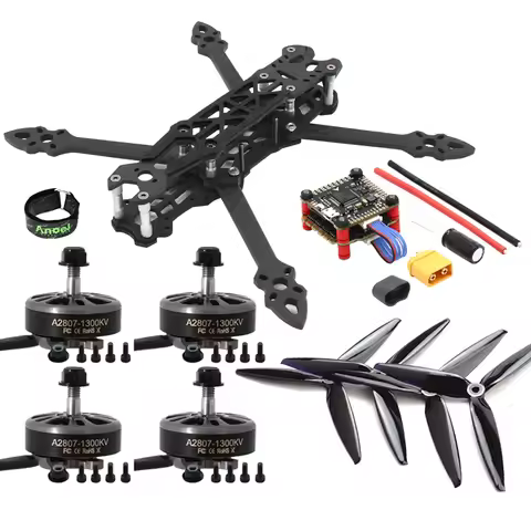 Mark4 7 Inch 295mm Drone Kit & A2807 KV1300 6S Brushless Motor & F4V3S Plug Flight Control & 60A 4-i