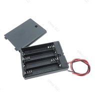 4 Slot AAA 6V Battery Holder Case Box with Leads with ON/OFF Switch Cover Standard Battery Container