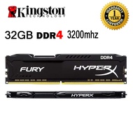 Kingston หน่วยความจำขนาด HyperX RAM 32GB DDR4 3200MHz DIMM สำหรับเดสก์ท็อป