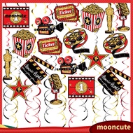 mooncute|  Cinematic Elements Party Decor Movie Theme Party Decorations Movie Night Hanging Swirls D