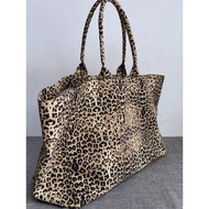 GANNI Leopard Print Embroidered Canvas Bag Men Women Casual Shopping Bag tote Bag tote tote Bag