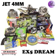 Combo Ex5 Dream RACING Head Block 58mm Crankshaft Jet 4mm with Racing Gear Box set Carburetor Auto s