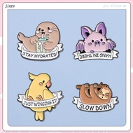 Cute Animal Sloth Pins Brooch Cartoon Pig Bird Badges Pin Collar Lapel Badges Brooch Backpack Clothi