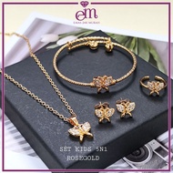 Set Rantai Kanak-Kanak 4 in 1 Rose Gold (EC135)(EC136)