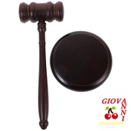 GIOVANNI Judge Hammer, Wood Gavel Attorney Decorative Costume Sound Block, Simple Design Clear Loud 