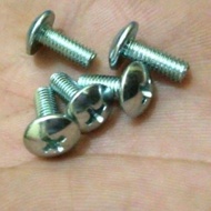 baut jt m5 x 15 dan mur dan ring plat isi 100 baut payung