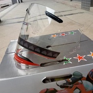 กระบังหมวกแบบสวมรถจักรยานยนต์หมวกนิรภัยครึ่งสำหรับ Arai RAM4หมวกกันน็อครถจักรยานยนต์เลนส์ใสสีดำสีรุ้