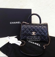 Chanel 黑色 black Small Coco Handle 24cm