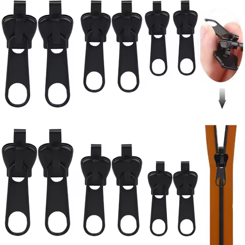 12 件 Fermeture Eclair Reparation Curseur Fermeture Eclair, Remplacement Instantané Universel Curseur