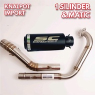 IMPORTED Racing Exhaust Taiwan SC Project CRT BLACK - Full System - Racing Exhaust VIXION CBR 150 CB